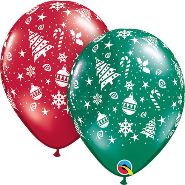 Qualatex Christmas Trimmings Regular Latex Balloon