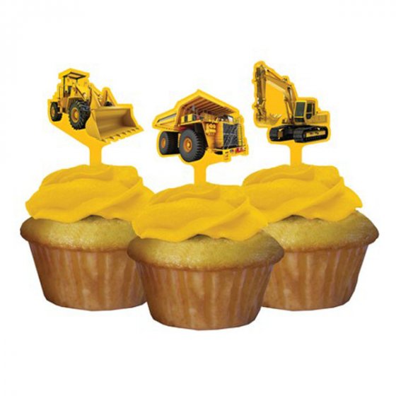 Amscan Construction Cupcake Pick
