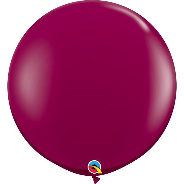 Qualatex 3ft (90cm) Jewel Sparkling Burgundy Super Jumbo Round Latex Balloon