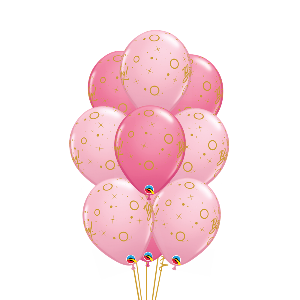 Balloon Bouquet Combo with 9 Latex Balloons