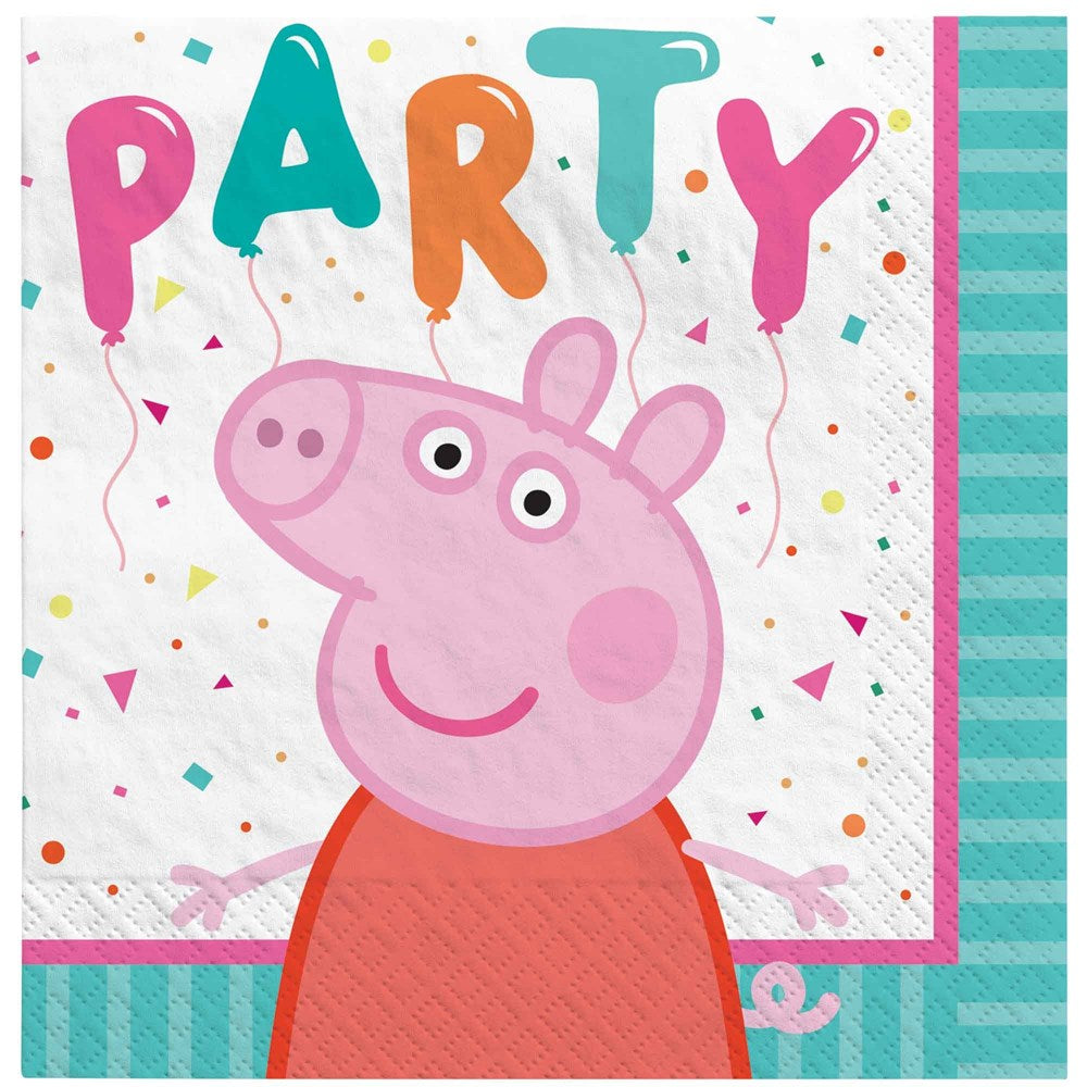 Amscan Peppa Pig Confetti Party Beverage Napkins (PK16)