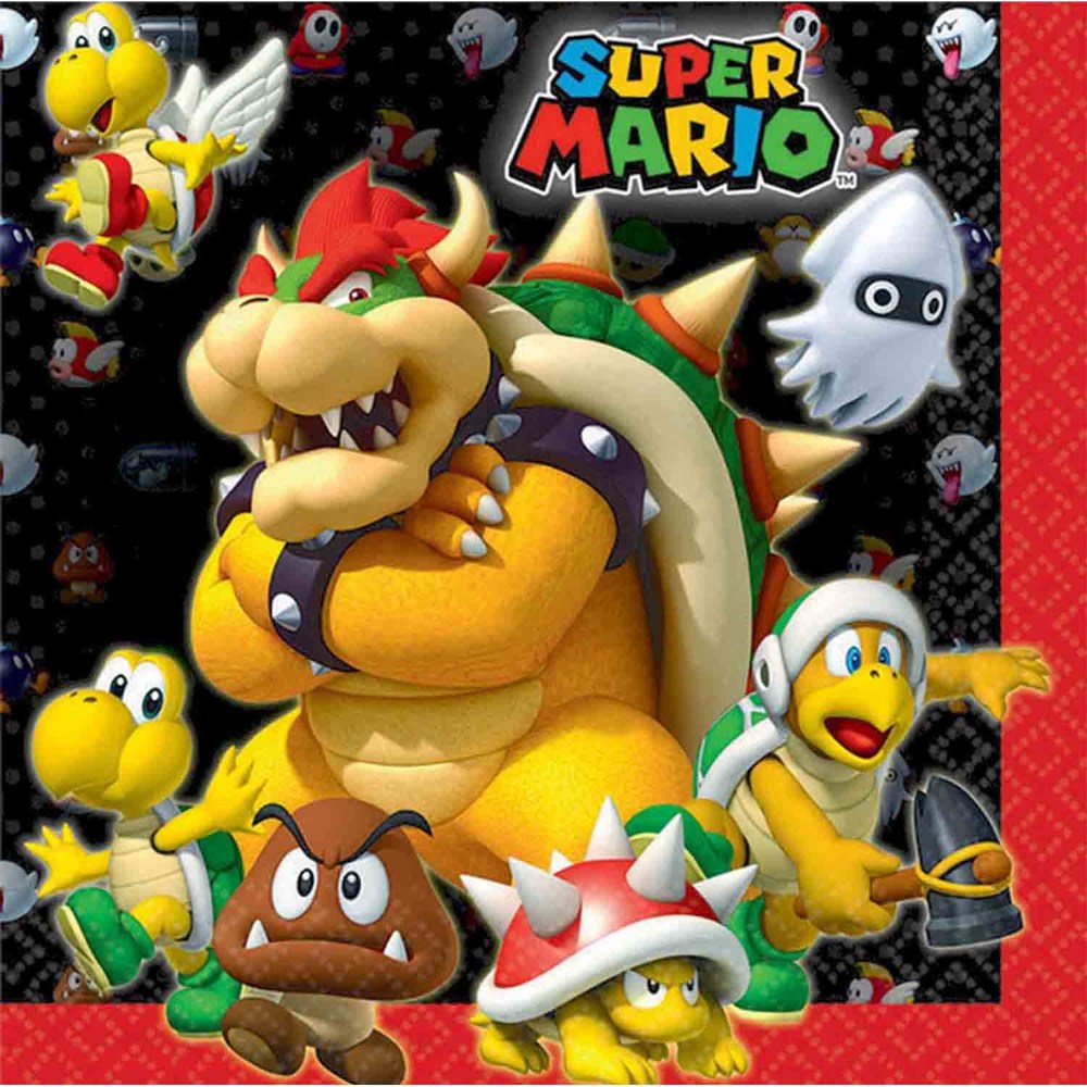 Amscan Super Mario Brothers Lunch Napkins (PK16)