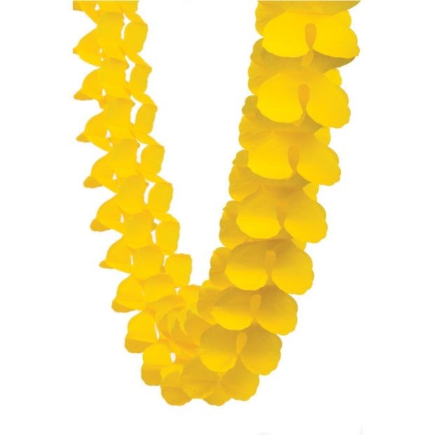 Yellow Paper Honeycomb Garland