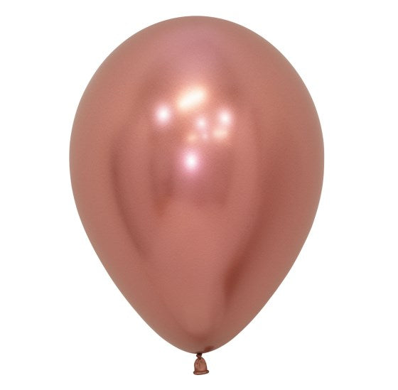 12" (30cm) Reflex Rose Gold Regular Latex Balloon