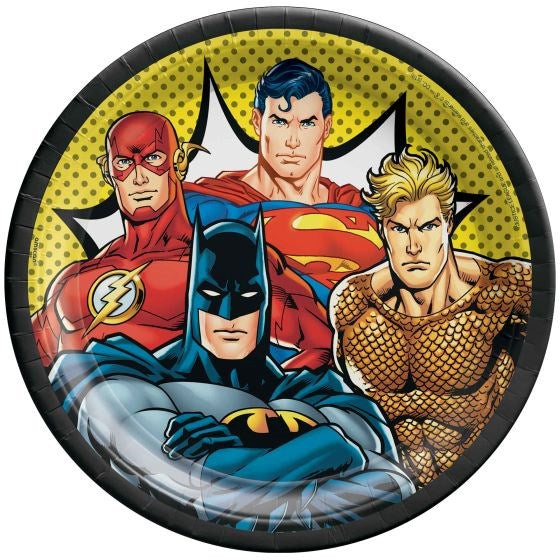 Justice League Heroes Unite Paper Plates (PK8)