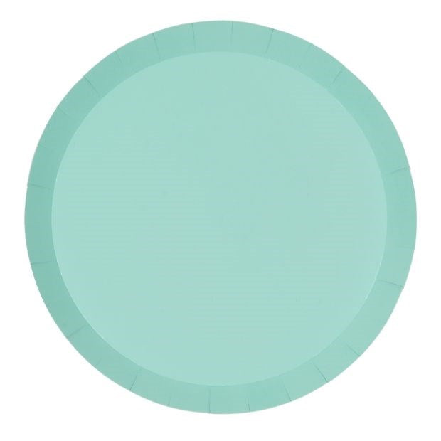 23cm (9") Classic Pastel Mint Green Paper Dinner Plate (PK10)