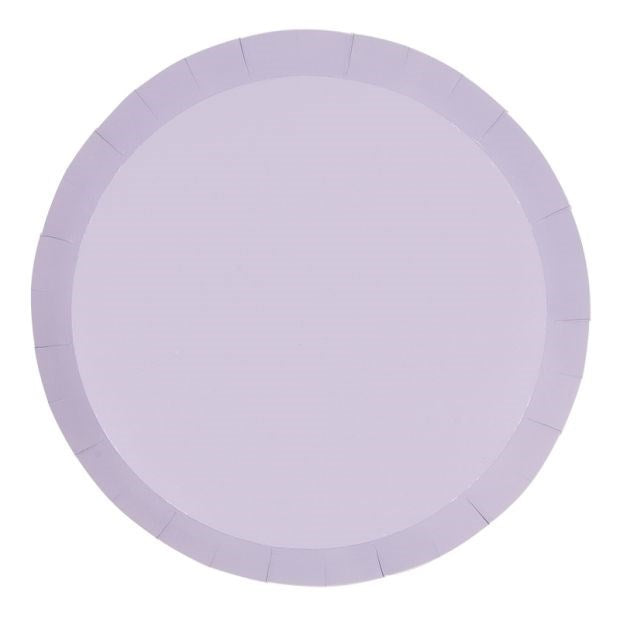 23cm (9") Classic Pastel Lilac Paper Dinner Plate (PK10)