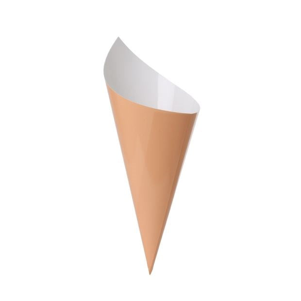 Classic Pastel Peach Snack Cone (PK10)