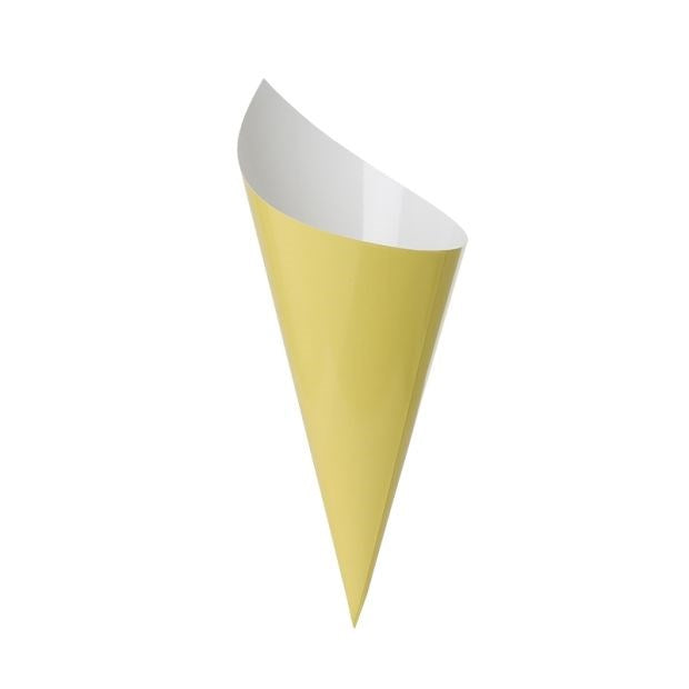 Classic Pastel Yellow Snack Cone (PK10)