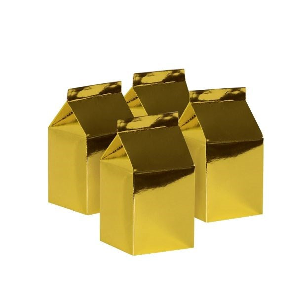 Classic Metallic Gold Paper Milk Box (PK10)