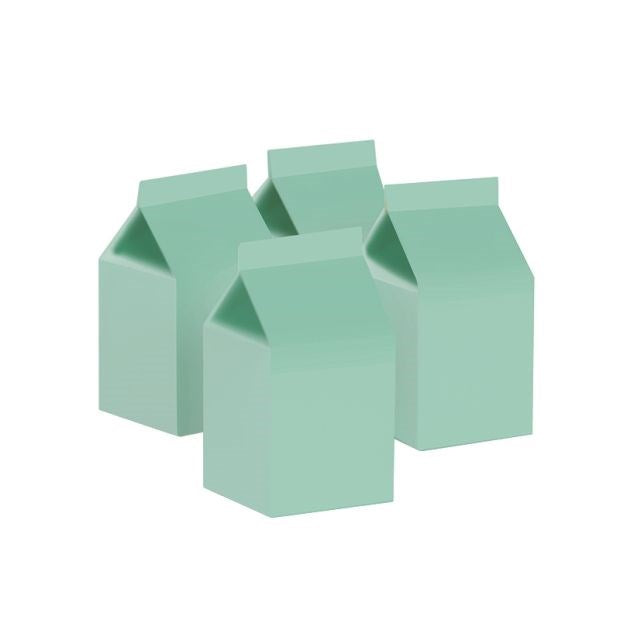 Classic Pastel Mint Green Paper Milk Box (PK10)