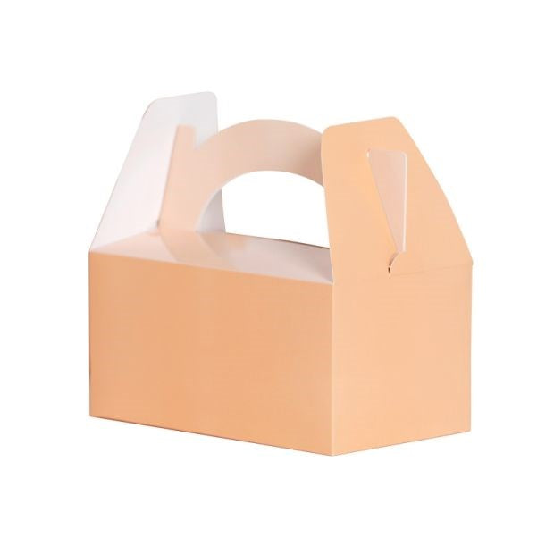 Classic Pastel Peach Paper Lunch Box (PK5)