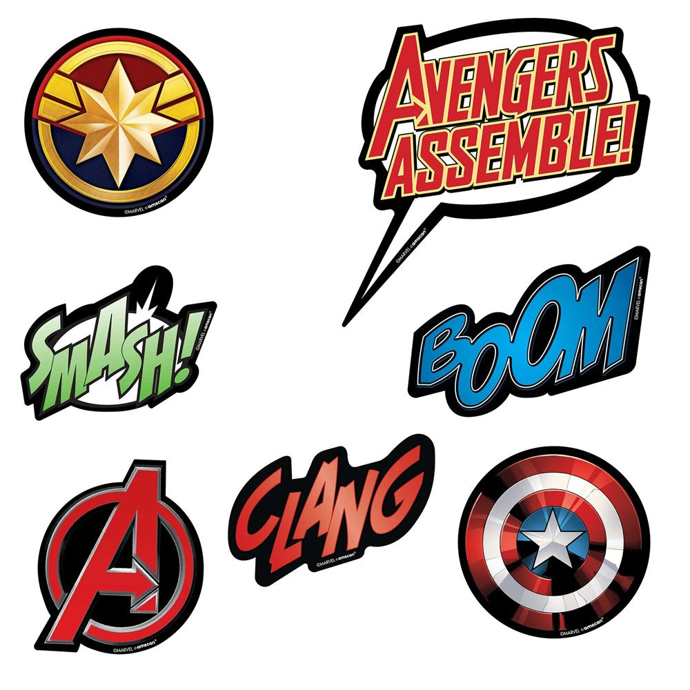 Anagram Avengers Powers Unite Vinyl Cutout Decorations with 7 designs