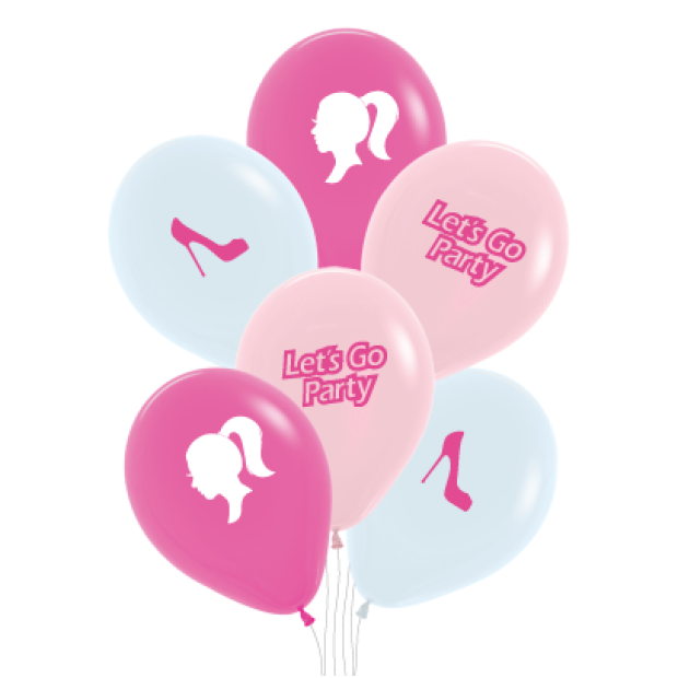 Barbie Pretty in Pink Regular Latex Balloon Pack