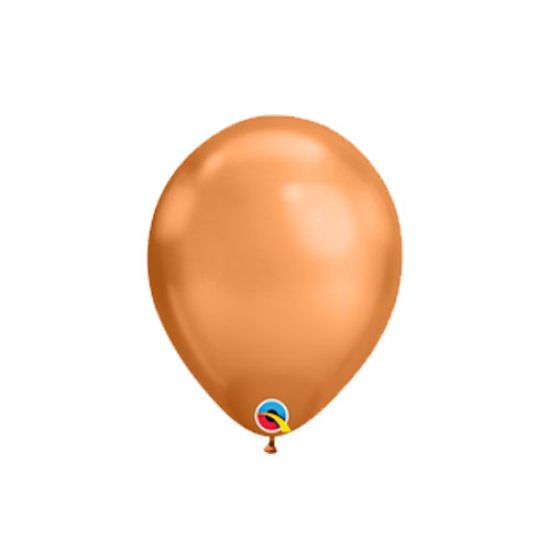Qualatex 7" 17.5cm Chrome Copper Mini Latex Balloon