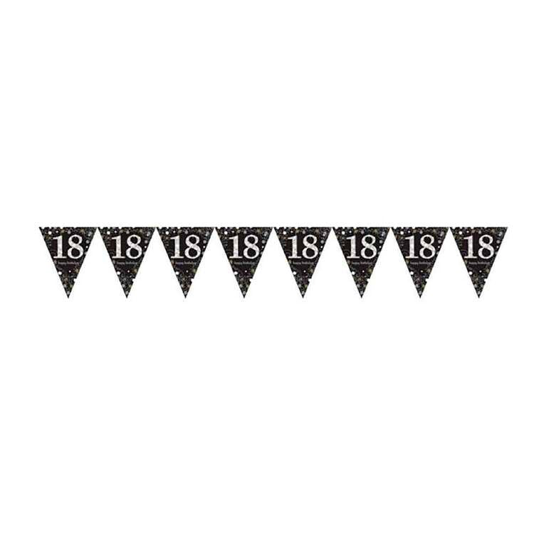 Banner 18 Rising Sparkling Celebration 18th Prismatic Pennant Banner l Milestone Party l ...