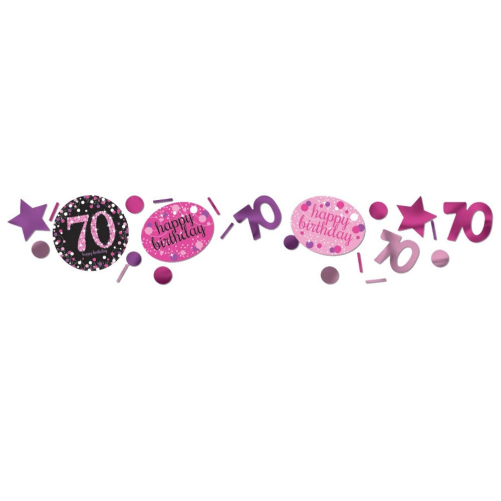 Pink Celebration 70th Confetti