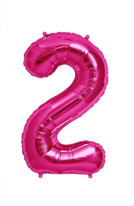 Qualatex 34" Pink Foil number balloon 2
