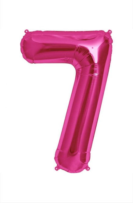 Qualatex 34" Pink Foil number balloon 7
