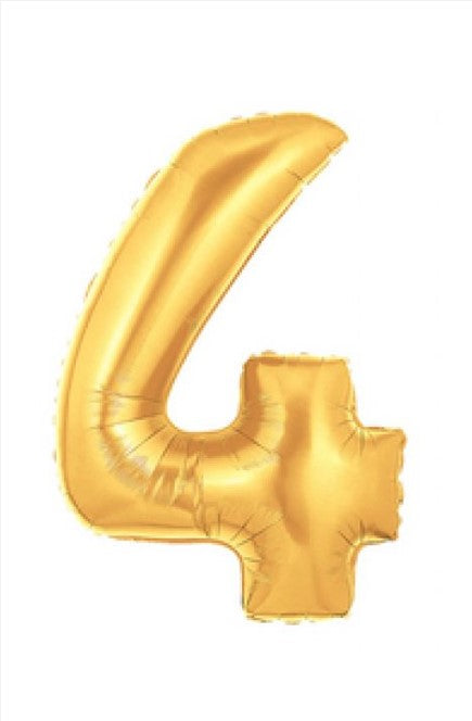 Betallic 40" Gold Foil Number 4 Balloon 