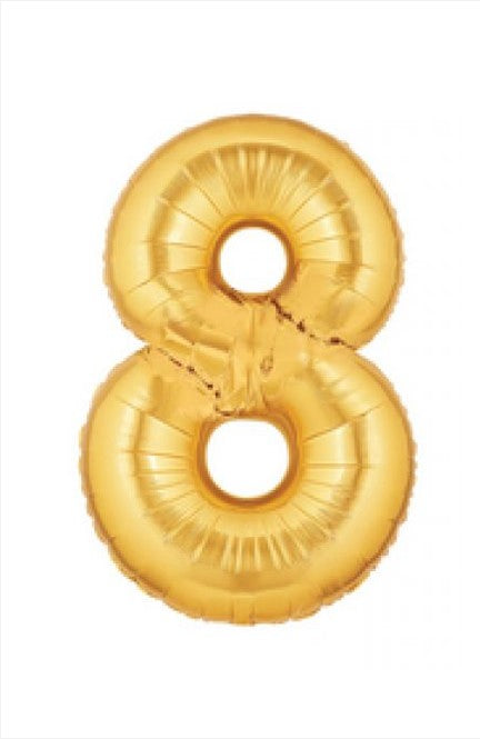 Betallic 40" Gold Foil Number 8 Balloon 