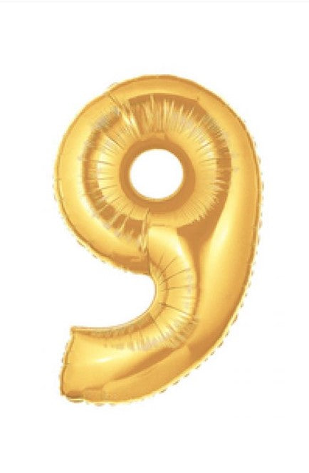 Betallic 40" Gold Foil Number 9 Balloon 