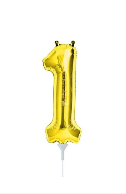 Northstar 41cm Gold Mini Foil Number Balloon 1