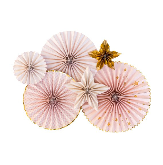 My Mind's Eye Baby Pink Fans with different sizes and shape