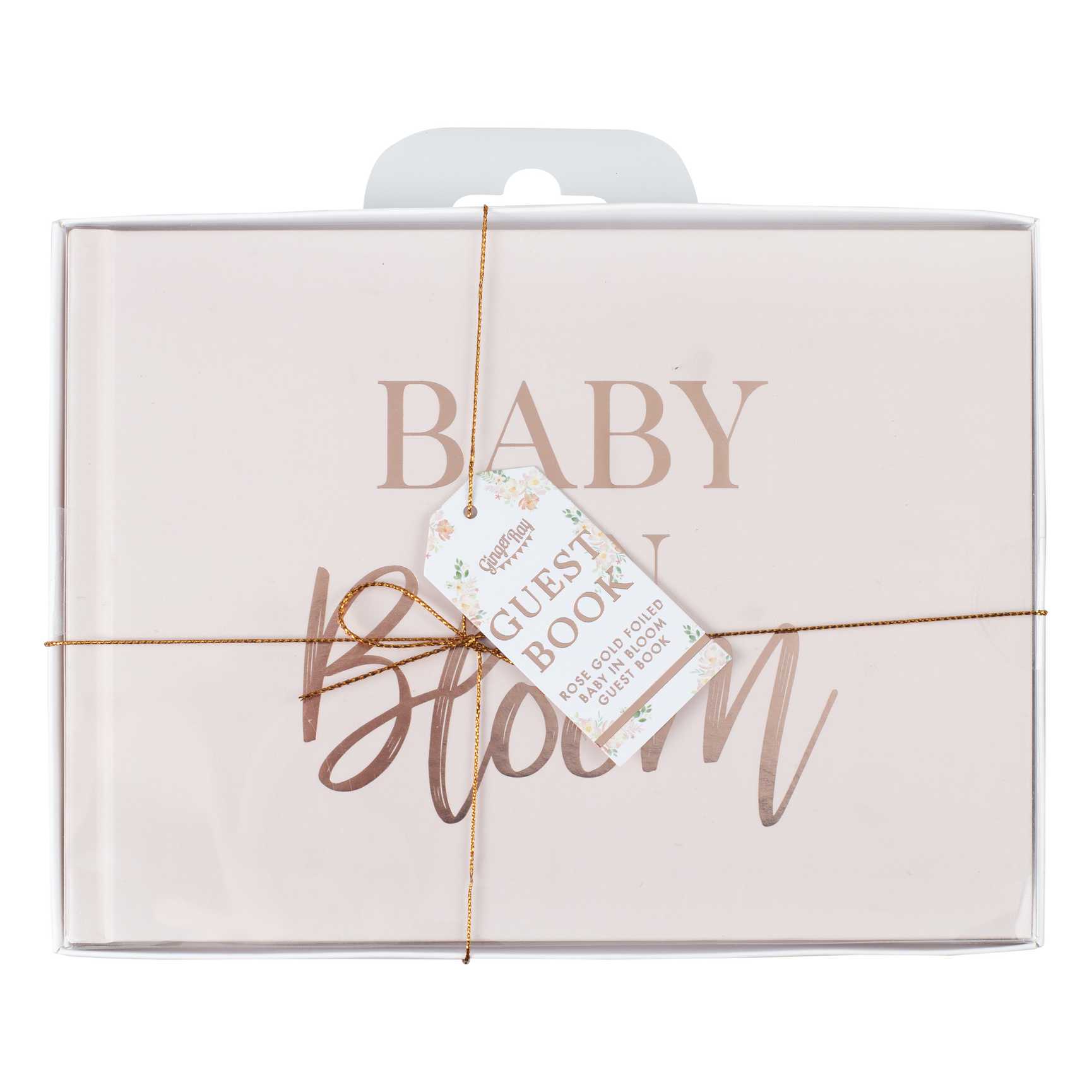 Ginger Ray Baby in Bloom Baby Shower Guest Book  in package