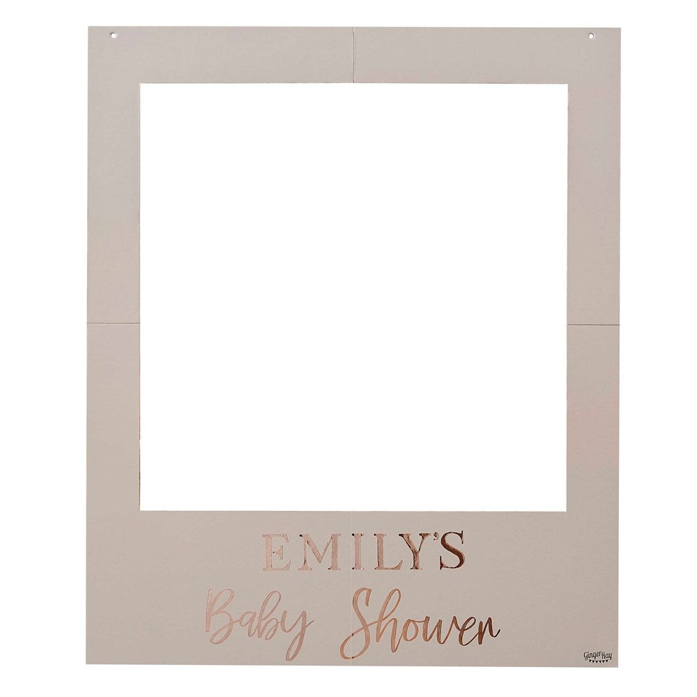 Baby in Bloom Baby Shower Customizable Floral Photo booth Frame
