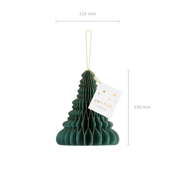 Christmas Tree Paper Honeycomb Ornament - 15CM