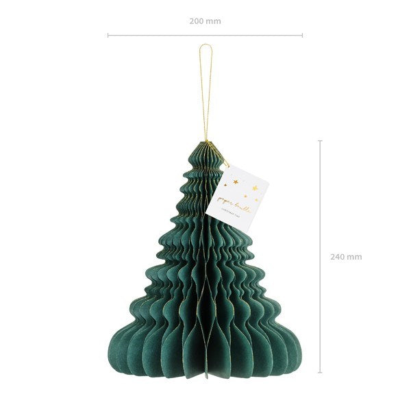 Christmas Tree Paper Honeycomb Ornament - 24CM