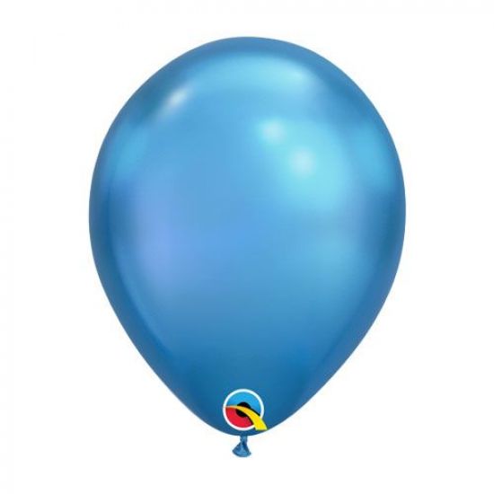 Qualatex Chrome Blue Regular Latex Balloon