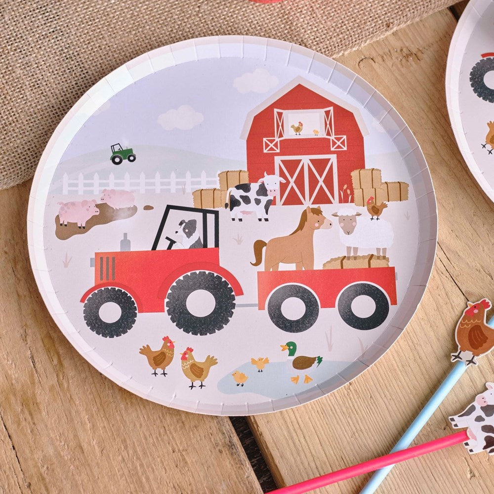 Ginger Ray Farm Friends Party Plates (PK8)