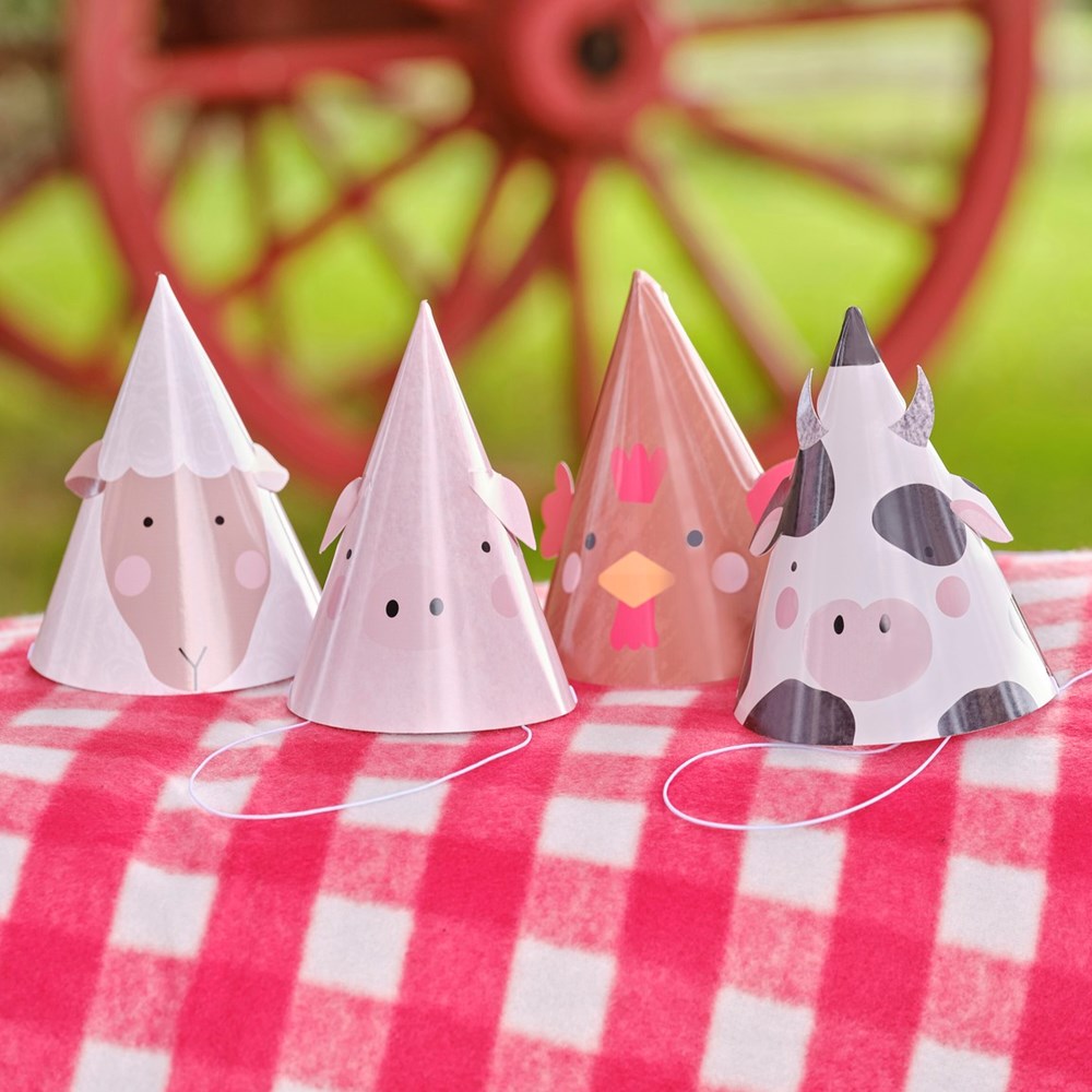 Ginger Ray Farm Friends Party Hat (PK8)