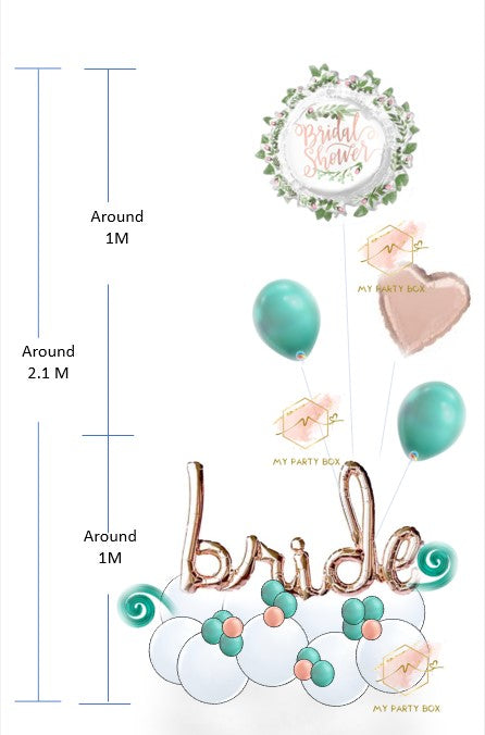 Mint Bridal Balloon Bouquet