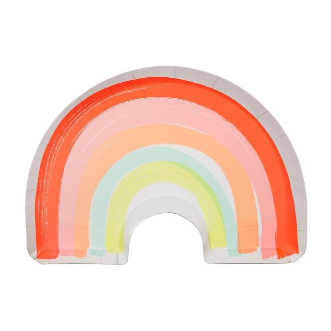 MeriMeri Neon Rainbow Plates (PK8)