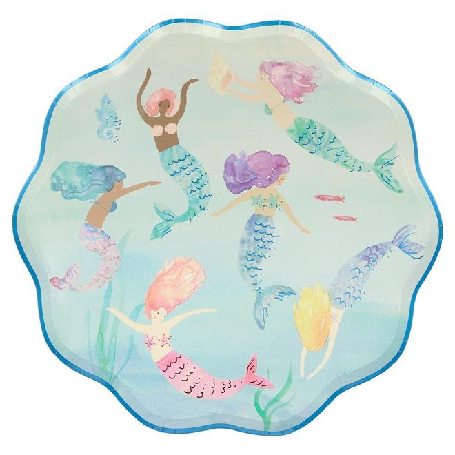 MeriMeri Mermaids Swimming Plates (PK8)