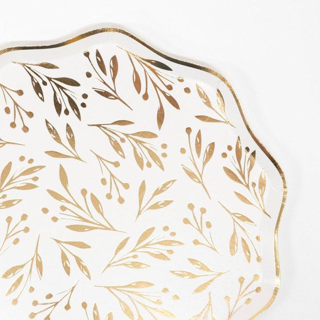 MeriMeri Gold Leaf Side Plates (PK8)