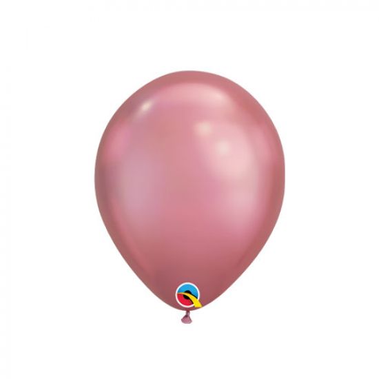 Qualatex 7" 17.5cm Chrome Mauve  Mini Latex Balloon