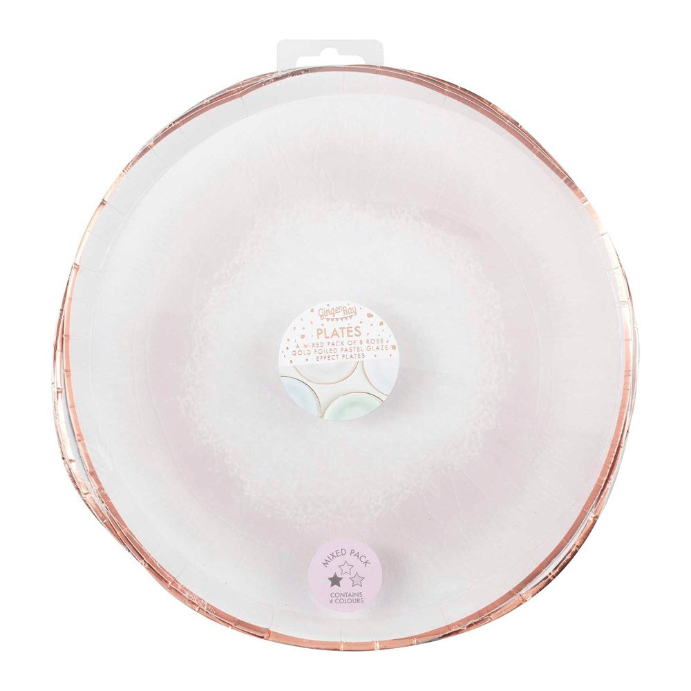 Ginger Ray Mix It Up Pastel Water Color Irregular Plates (PK8)