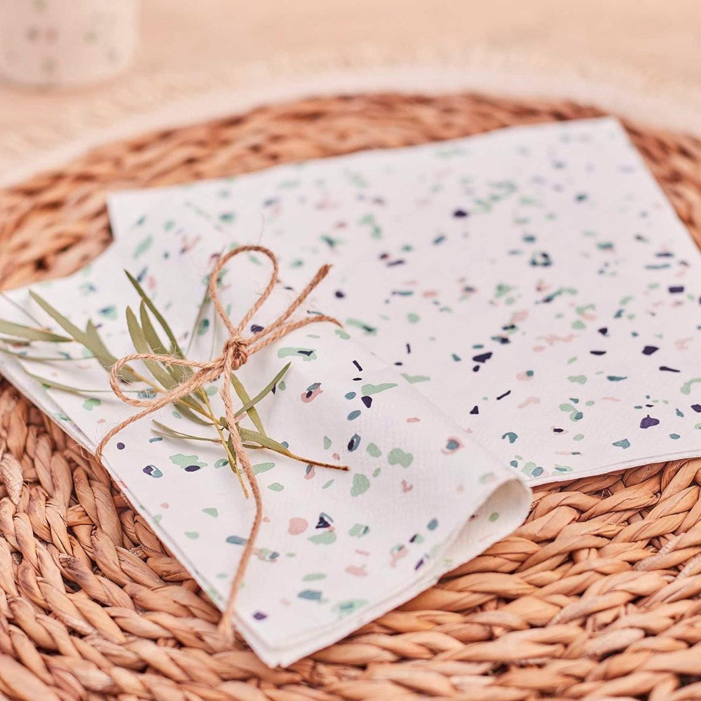 Ginger Ray Mix It Up Paper Napkins Terrazzo (PK16)