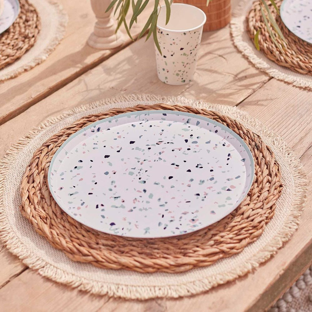 Ginger Ray Mix It Up Paper Plates Terrazzo (PK8)