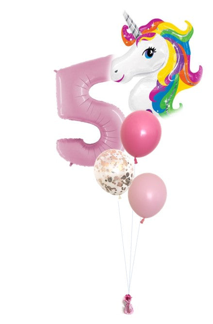 My Party Box Number Balloon with Theme Balloon Combo