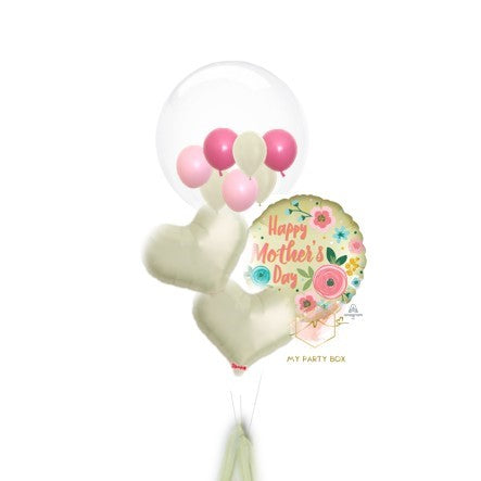 My Party Box Mother's Day Bubble Gum Balloon Bouquet - Ivory