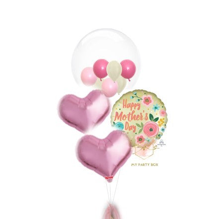 My Party Box Mother's Day Bubble Gum Balloon Bouquet - Pink