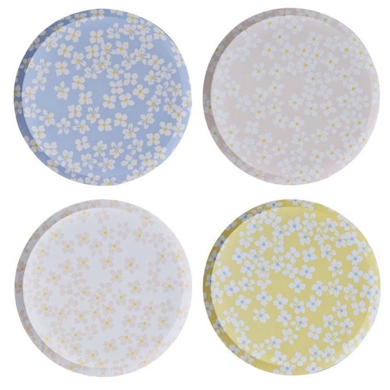 Ginger Ray Hello Spring Floral Paper Plates (PK8)