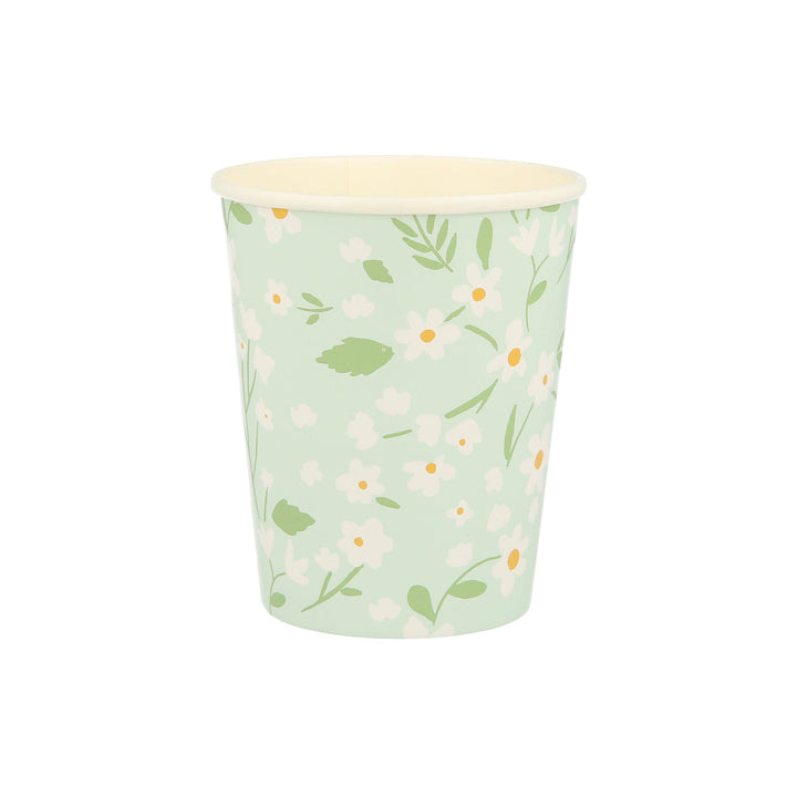 MeriMeri Ditsy Floral Cups (PK12)  in green