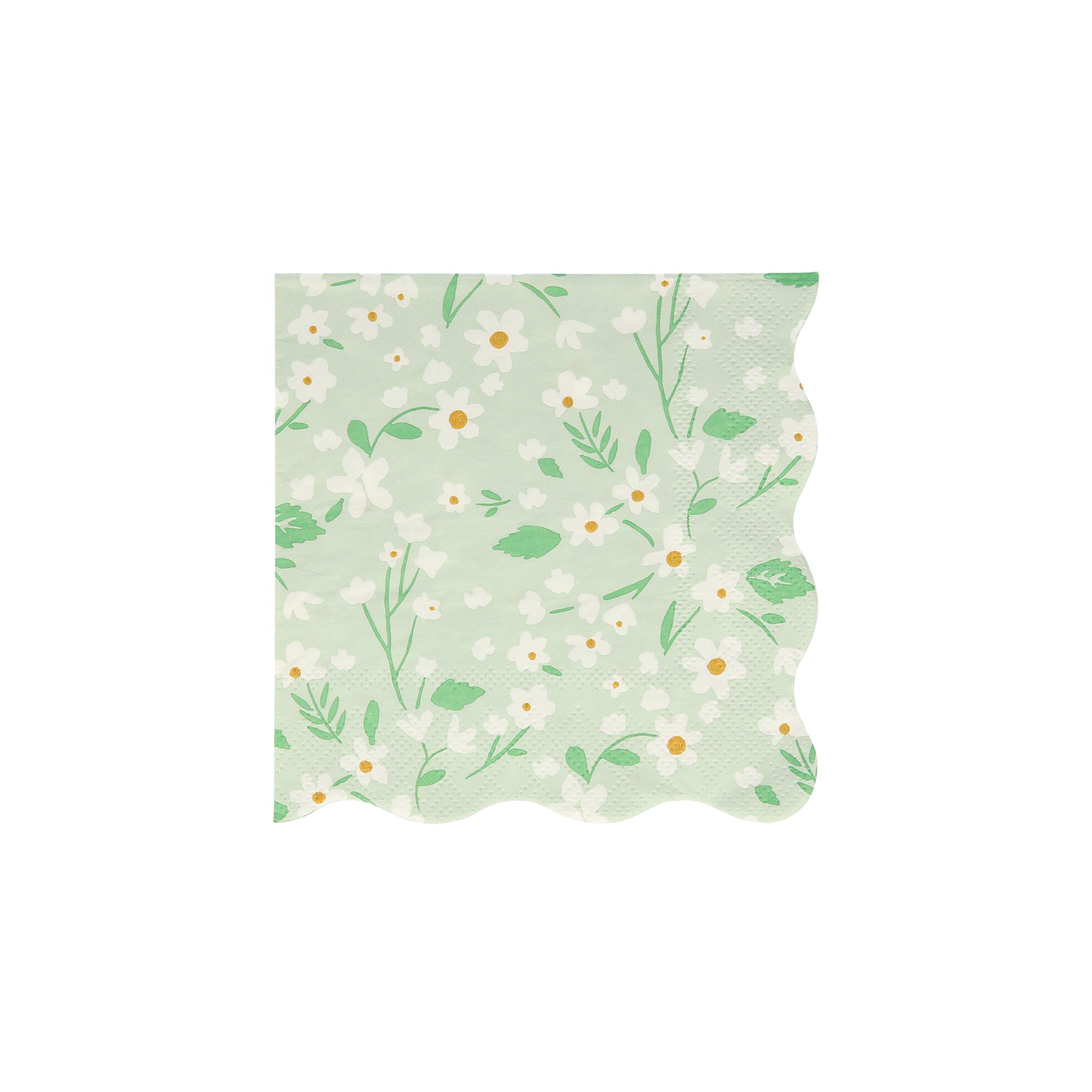 MeriMeri Ditsy Floral Small Napkins (PK20) in green