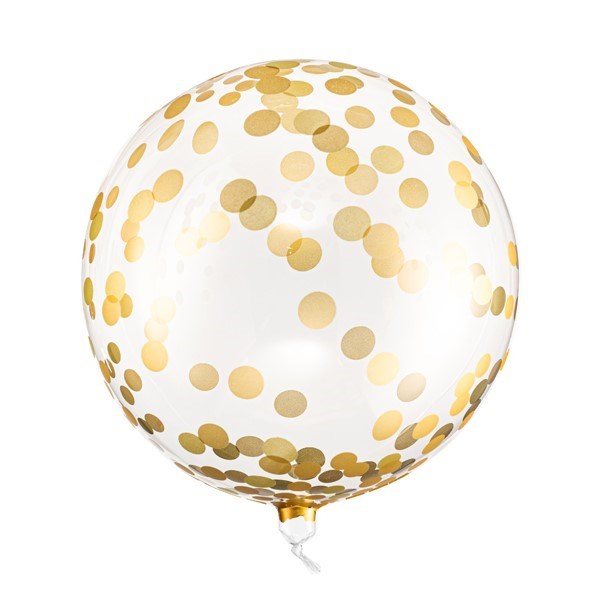 Orbz Balloon with dots - Gold